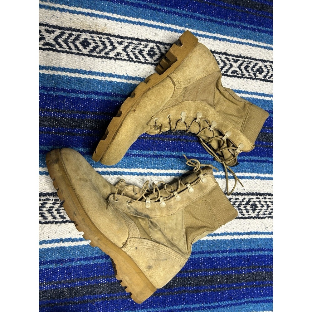 Vintage Altama USA Mens 8.5W Tan Suede Military Combat Desert Boots